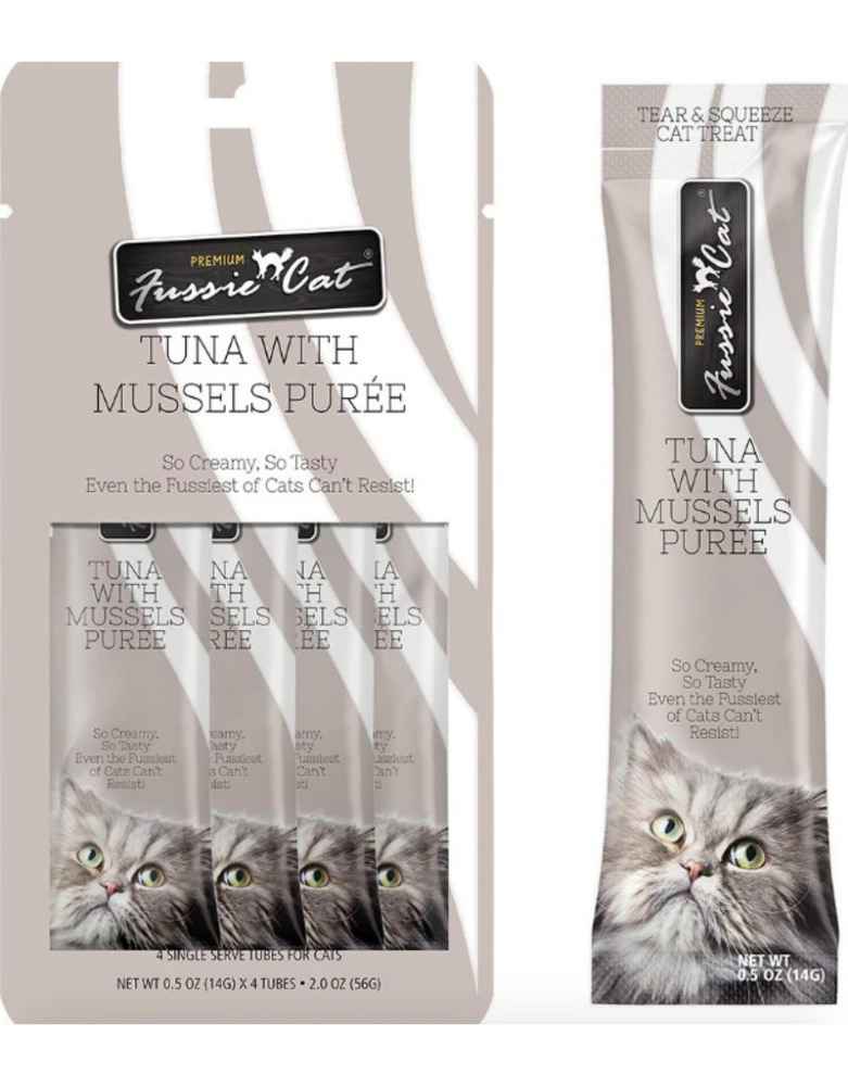 Fussie Cat Tuna with Mussels Purée 4ct - BlackPaw