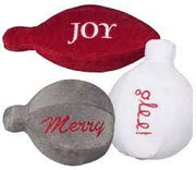 HuggleHounds White Glee Ball Ornament - BlackPaw