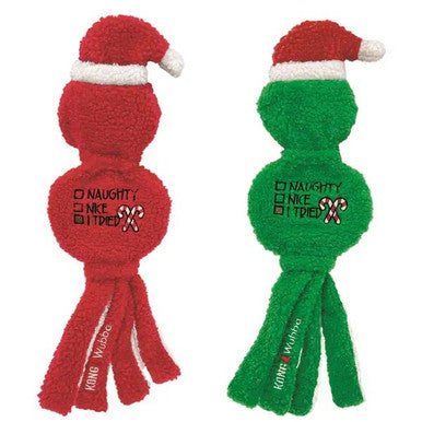 Kong holiday Wubba Flatz Naughty/Nice Assorted Large - BlackPaw - For Every Adventure