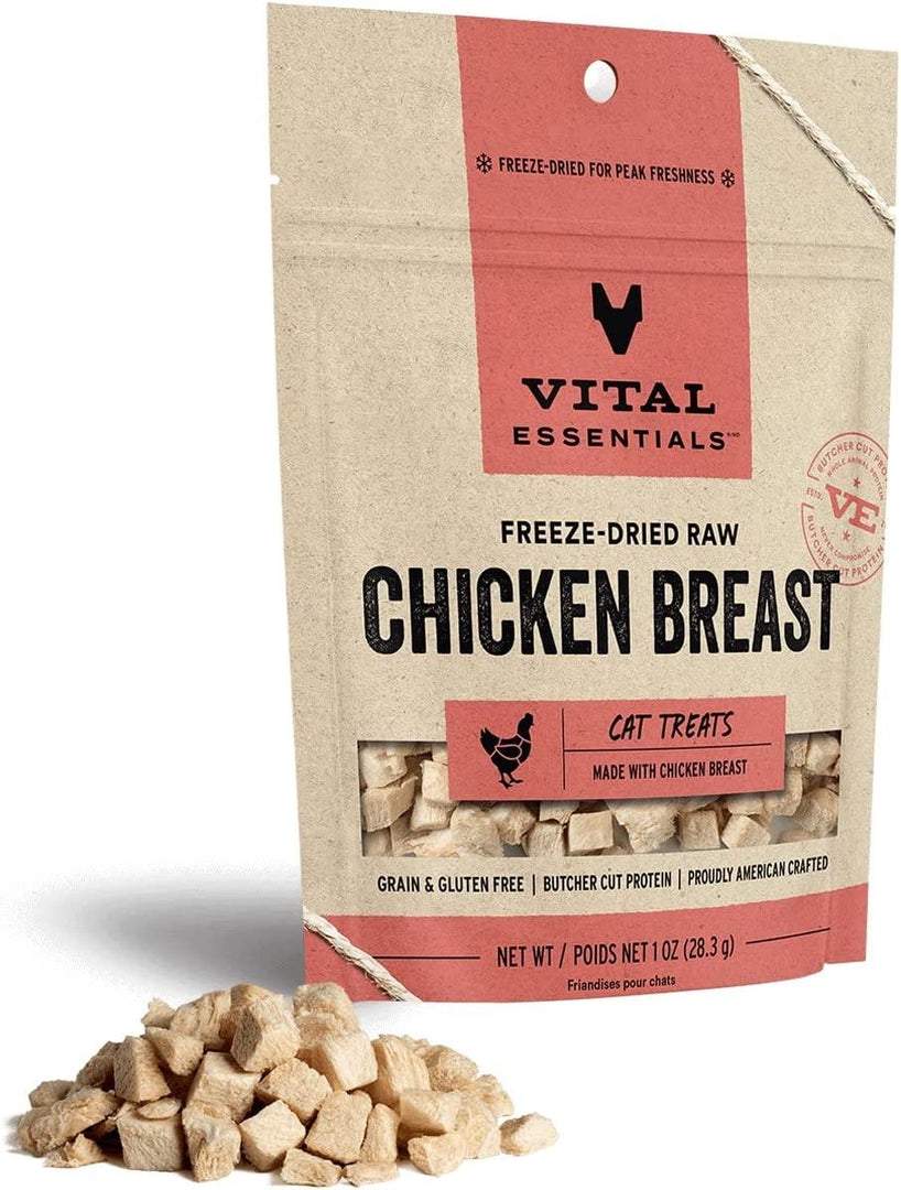 Vital Essentials Freeze-Dried Raw Cat Treats Chicken Breast Treats 1oz