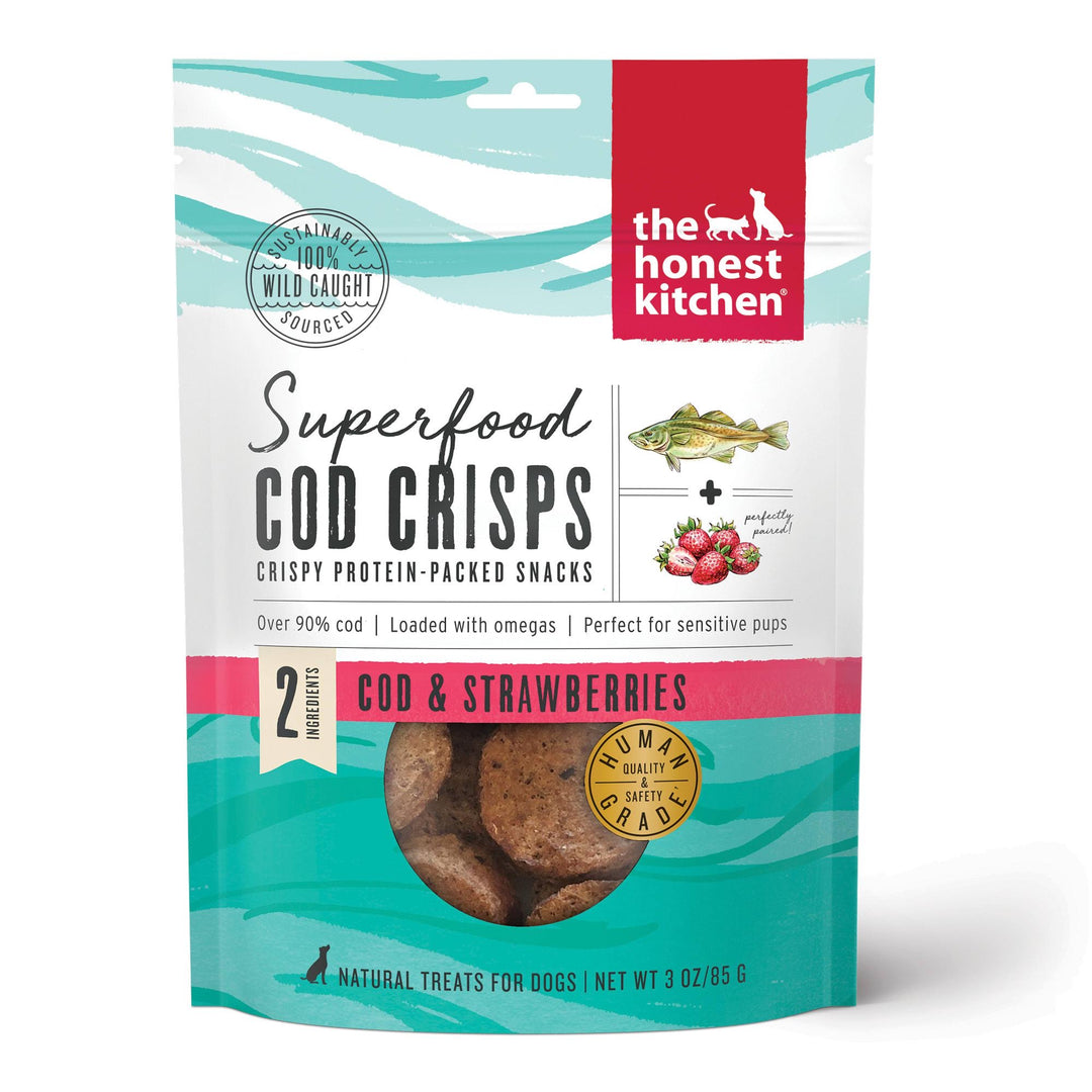 The Honest Kitchen Cod Crisps, Cod & Strawberry 3oz