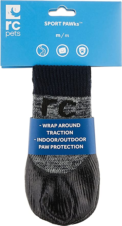 RC Pet Products Strider Dog Boots, Water Resistant, X-Large (Fits Paw Width 3.25"), Black