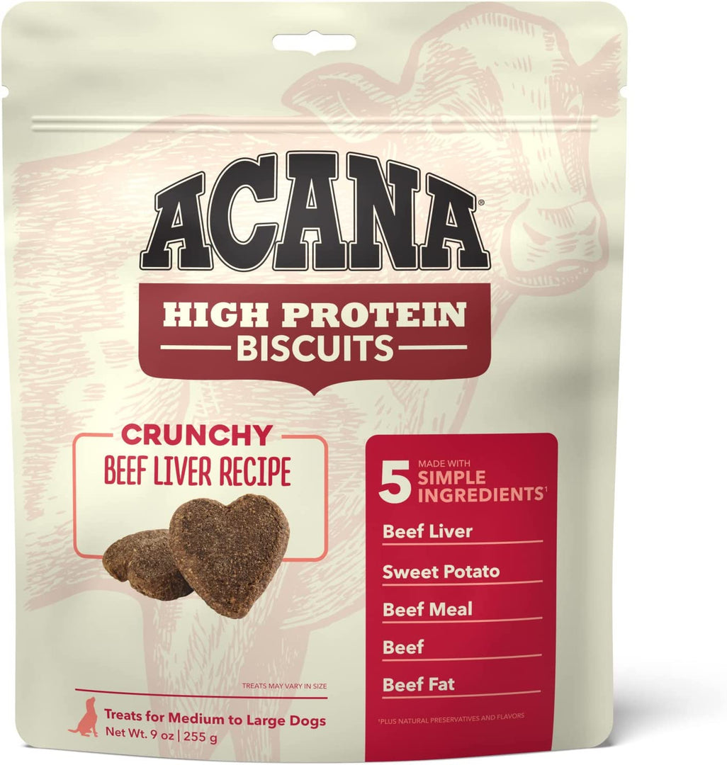 Acana Crunchy Dog Treats 9oz Beef Medium & Large Dogs