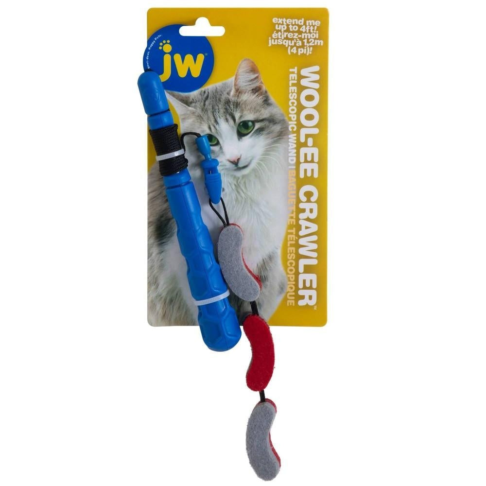 JW Pet Telescopic Felt Crawler Wand Cat Toy