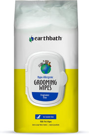 Earthbath Dog Grooming Wipes 100ct Hypo-Allergenic Fragrance Free
