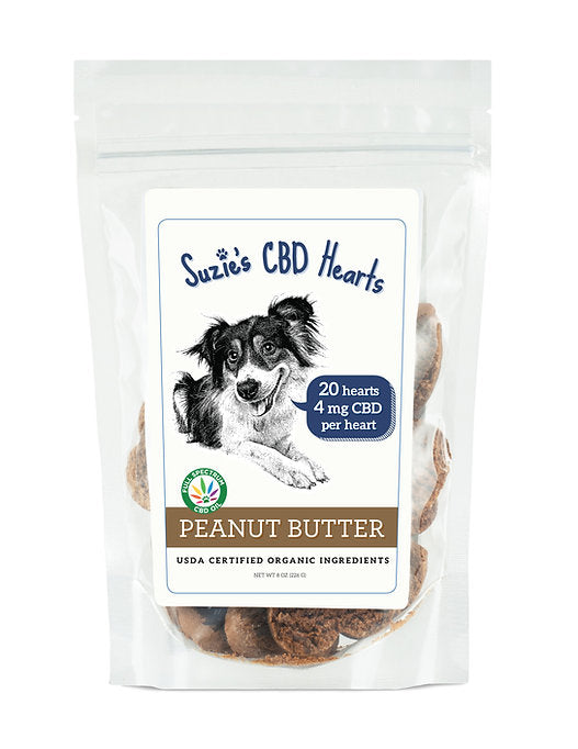 Suzie's Relax Hearts 4mg 8oz Peanut Butter