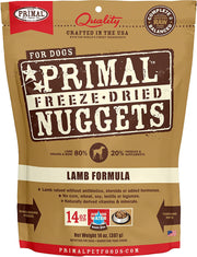 Primal Dog Freeze-Dried Nuggets 14oz Lamb