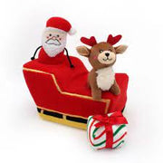 Zippy Paws Holiday Burrow Santa’s Sleigh