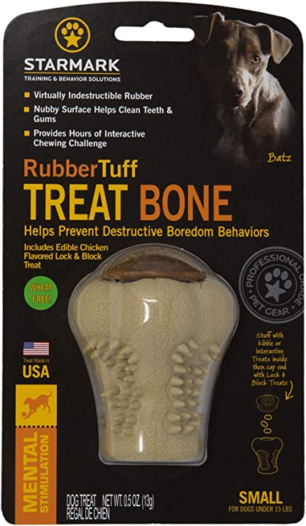 Starmark RubberTuff Treat Bone Small - BlackPaw - For Every Adventure