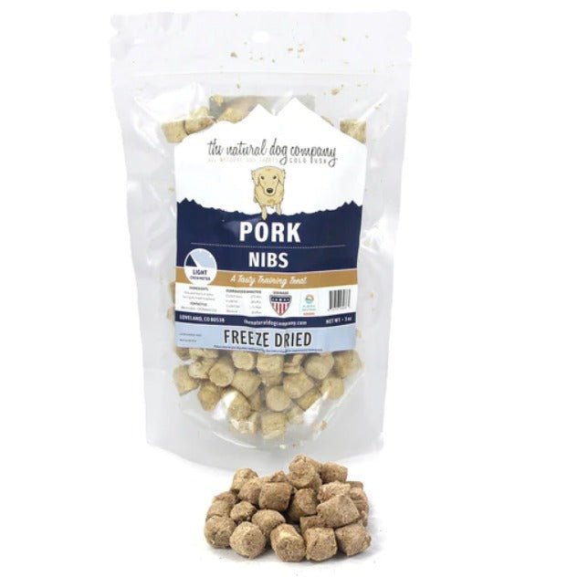 The Natural Dog Company Pork Nibs 3oz - BlackPaw - For Every Adventure