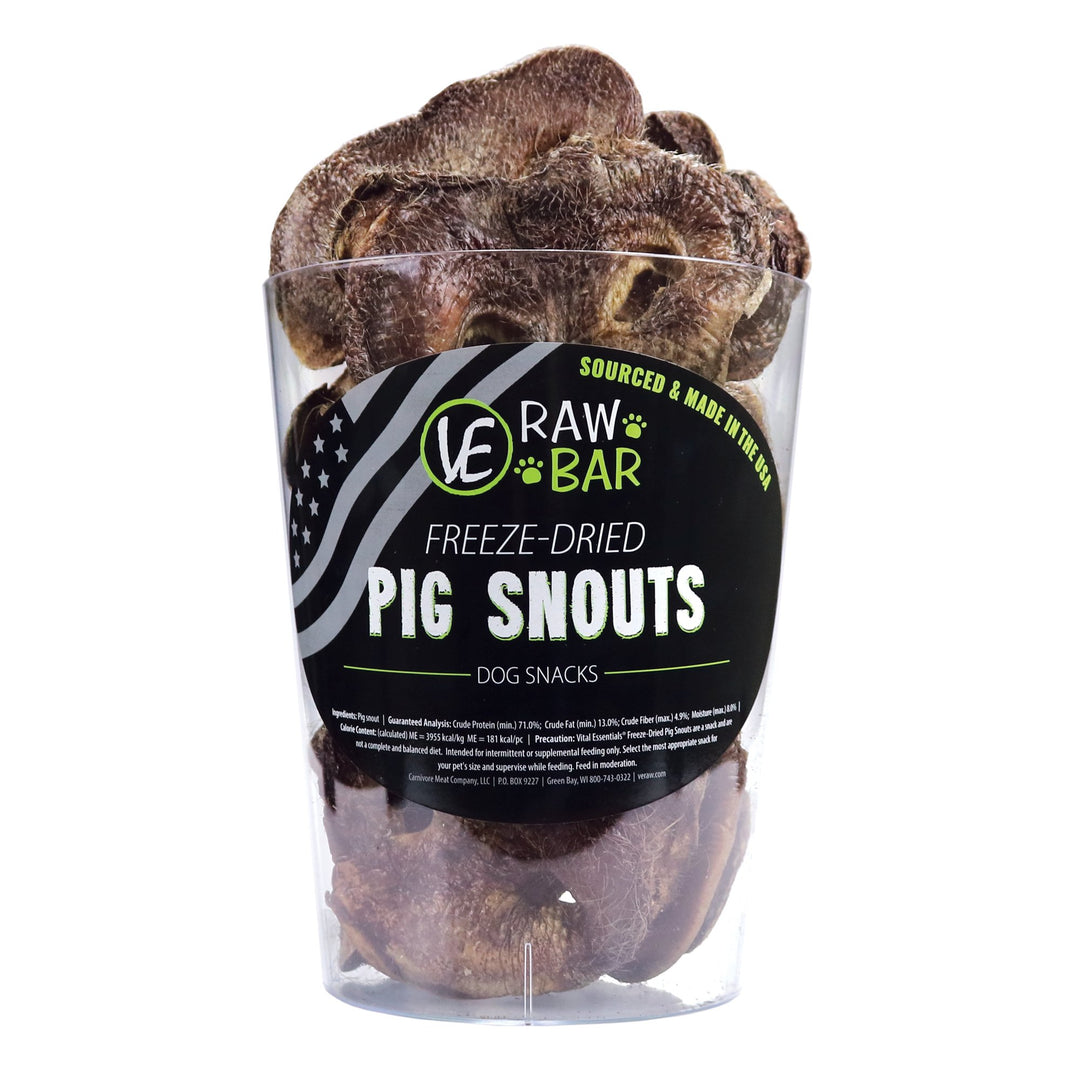 Vital Essentials Raw Bar Pig Snouts - BlackPaw - For Every Adventure