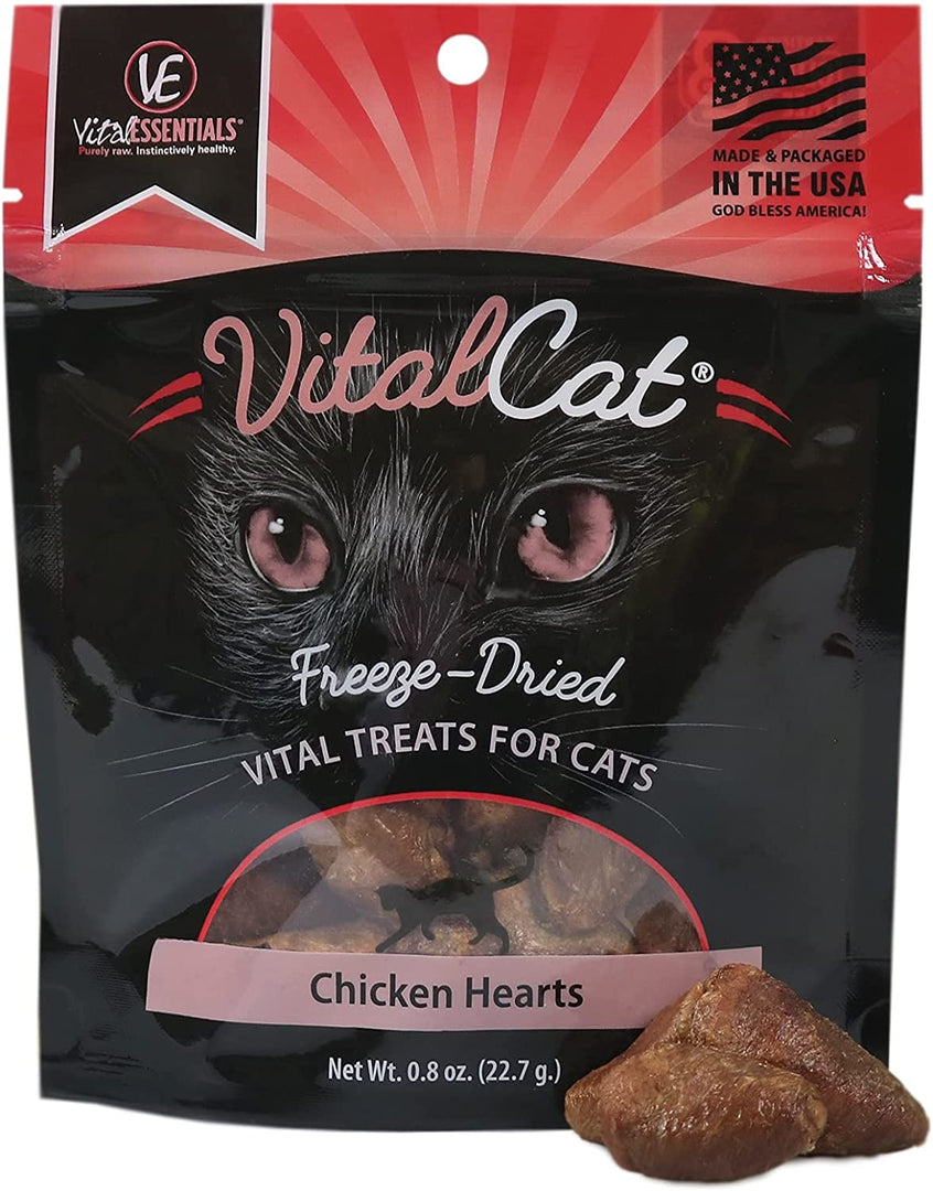 VitalCat Freeze Dried Chicken Hearts .8oz - BlackPaw - For Every Adventure