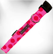 Walk-e-Woo Collar Dot Pink/Red - BlackPaw
